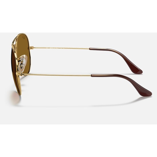 AVIATOR CLASSIC
Lenses: Brown Classic B-15  +  Frame: Gold