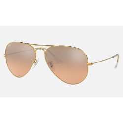 AVIATOR GRADIENT
Lenses: Silver/Pink Mirror  +  Frame: Gold