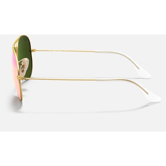 AVIATOR FLASH LENSES
Lenses: Cyclamen Mirror  +  Frame: Gold