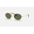 OVAL FLAT LENSES
Lenses: Green Classic G-15  +  Frame: Gold
