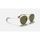 ROUND DOUBLE BRIDGE
Lenses: Green Classic G-15  +  Frame: Gold